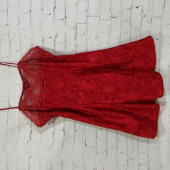 Victoria's Secret Other - Victoria's Secret Gold Label Vintage Ruby Red Slip Lingerie Cami Dress